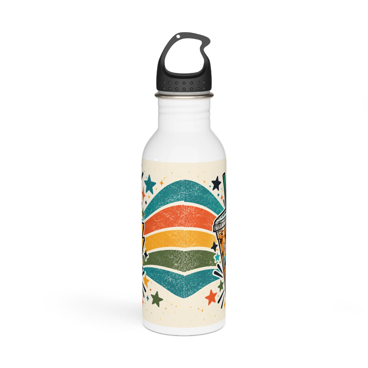 Fueled by Caffeine and Chaos Stainless Steel Water Bottle for Teachers, Dads, School Staff, Parents, All Who Love Their Caffeine