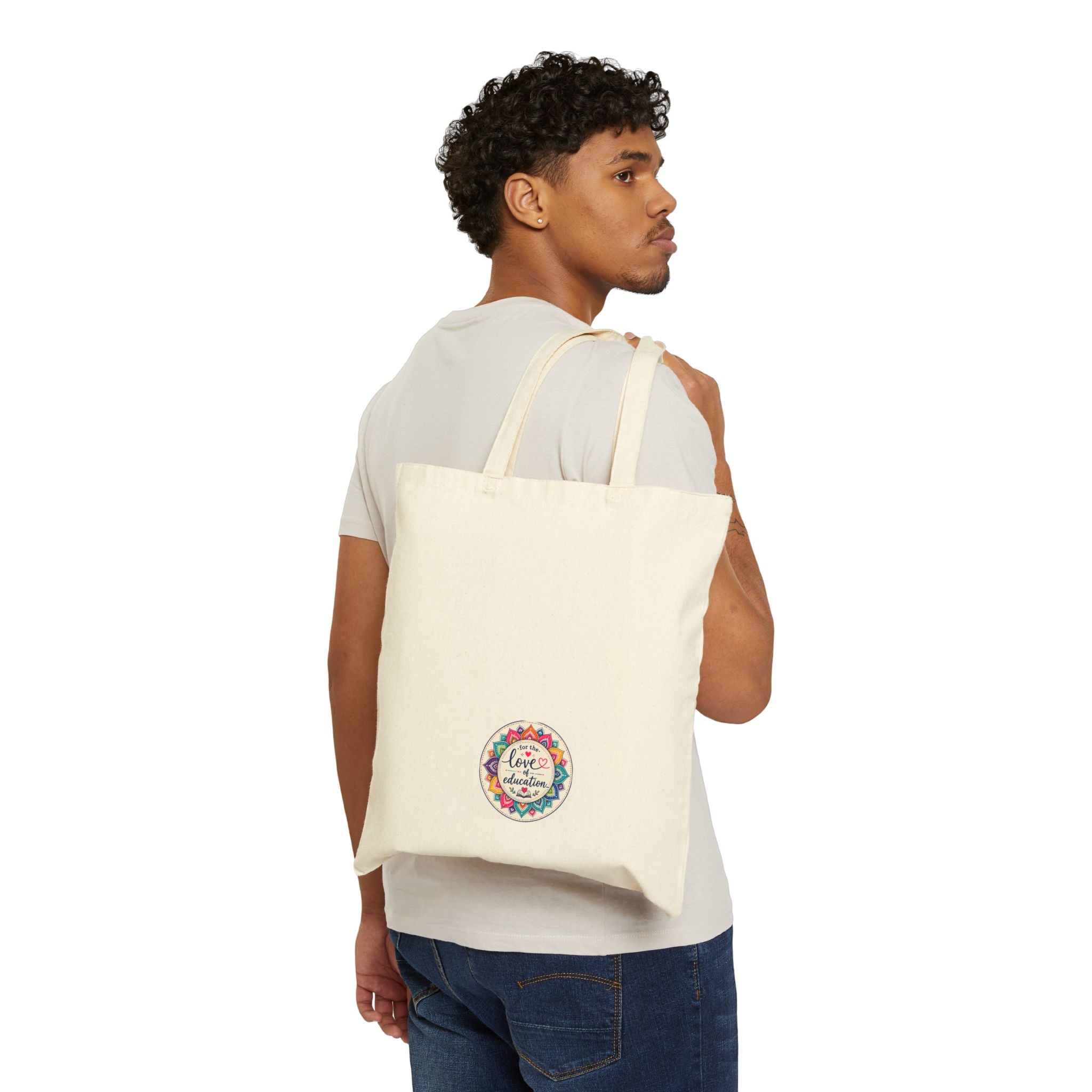 Canvas Tote Bag — "Harvest Hope, Cultivate Kindness" Floral Market Tote