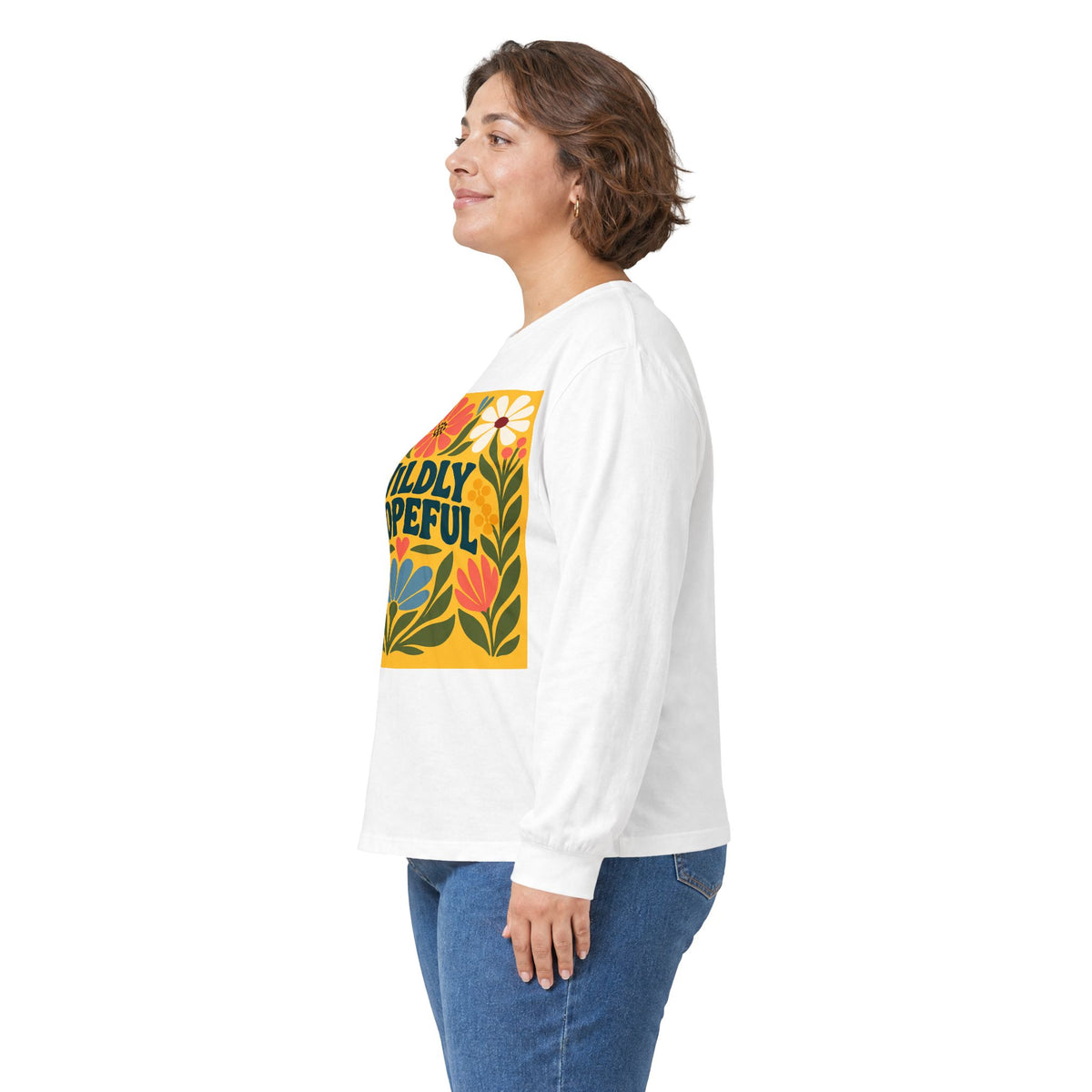 Wildly Hopeful Retro Floral Long Sleeve Tee