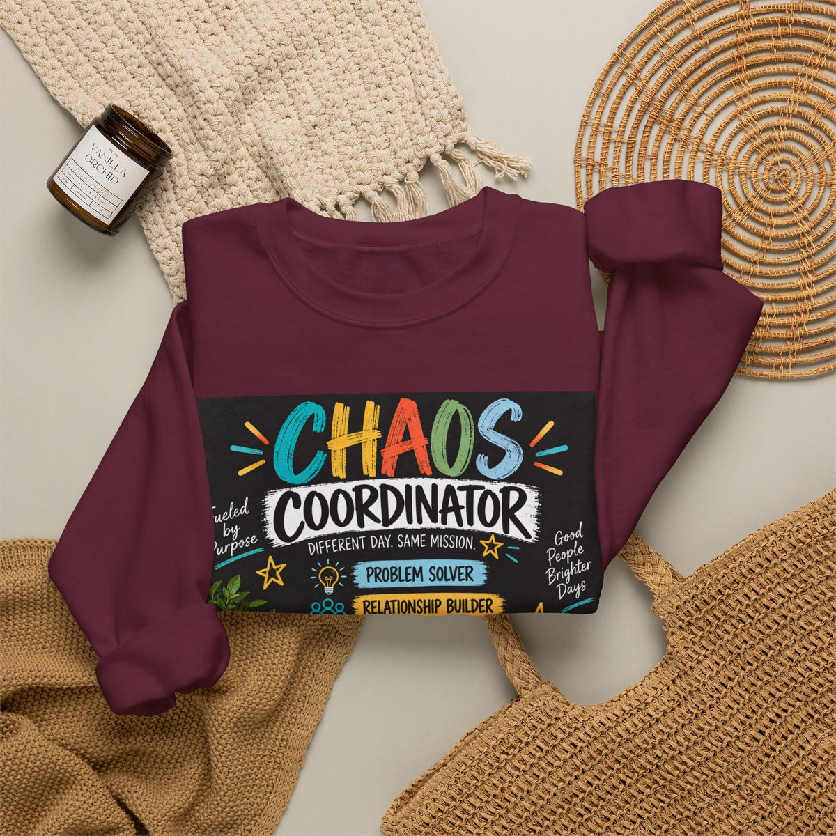 Chaos Coordinator Sweatshirt — Funny Teacher/Parent Gift Crewneck