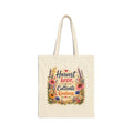 Canvas Tote Bag — "Harvest Hope, Cultivate Kindness" Floral Market Tote