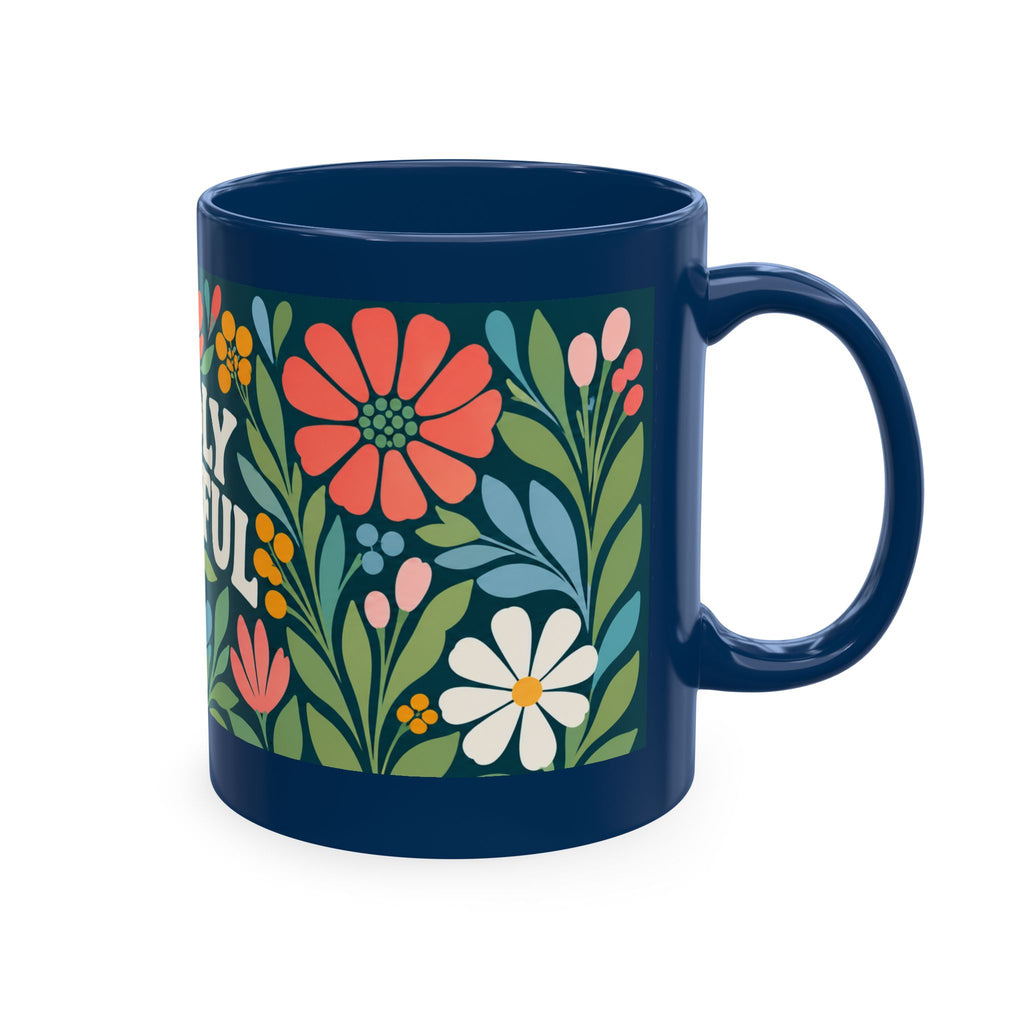 Wildly Hopeful Ceramic Mug — Retro Floral Inspirational Coffee Cup