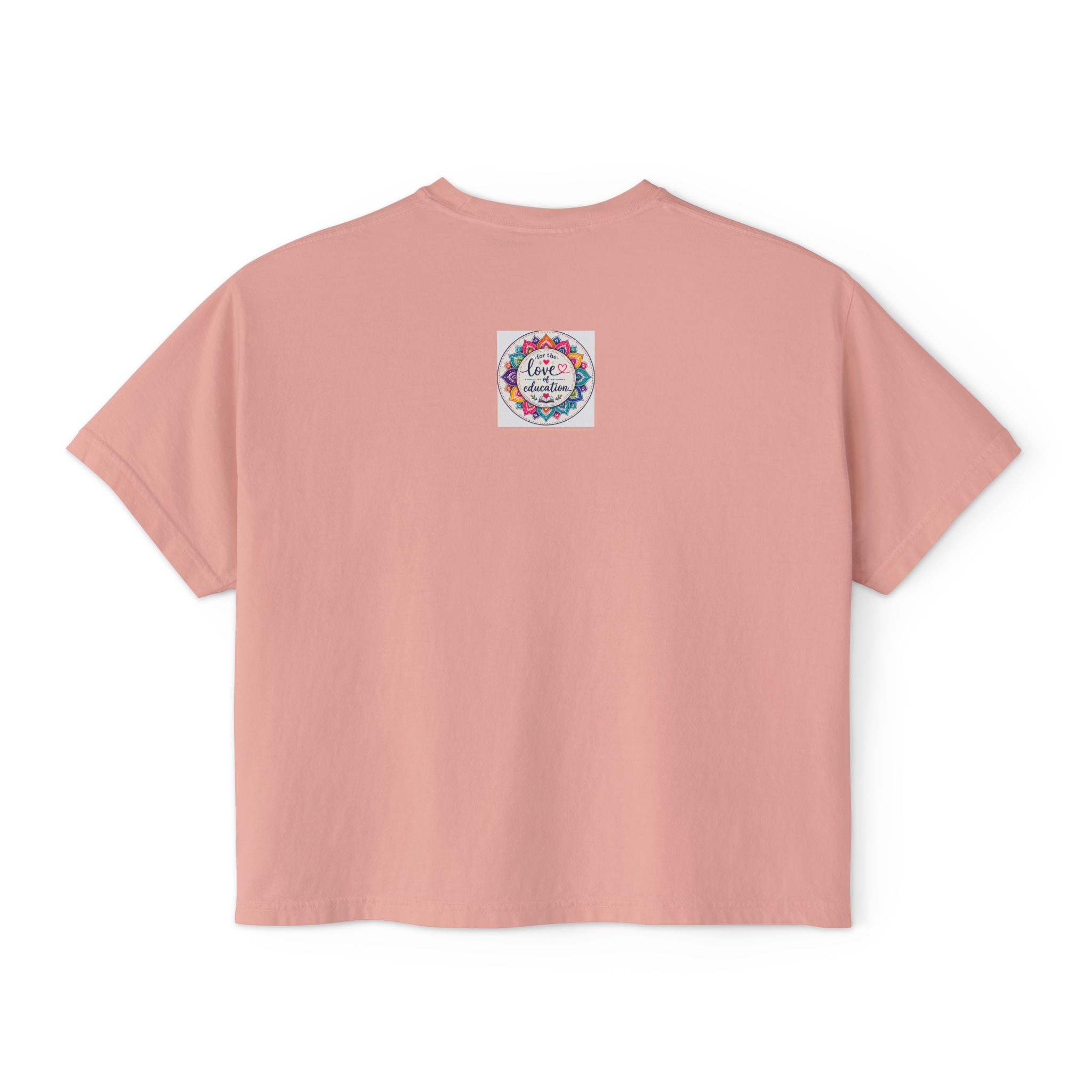Women’s Boxy Tee — “Coffee, Kids, Chaos, Hope” Floral Graphic