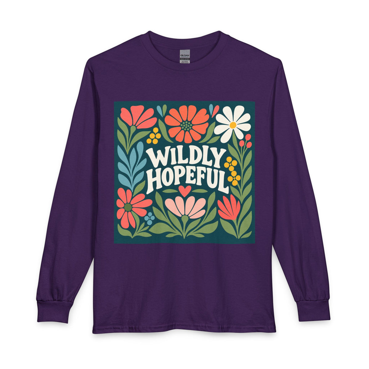 Wildly Hopeful Retro Floral Long Sleeve Tee