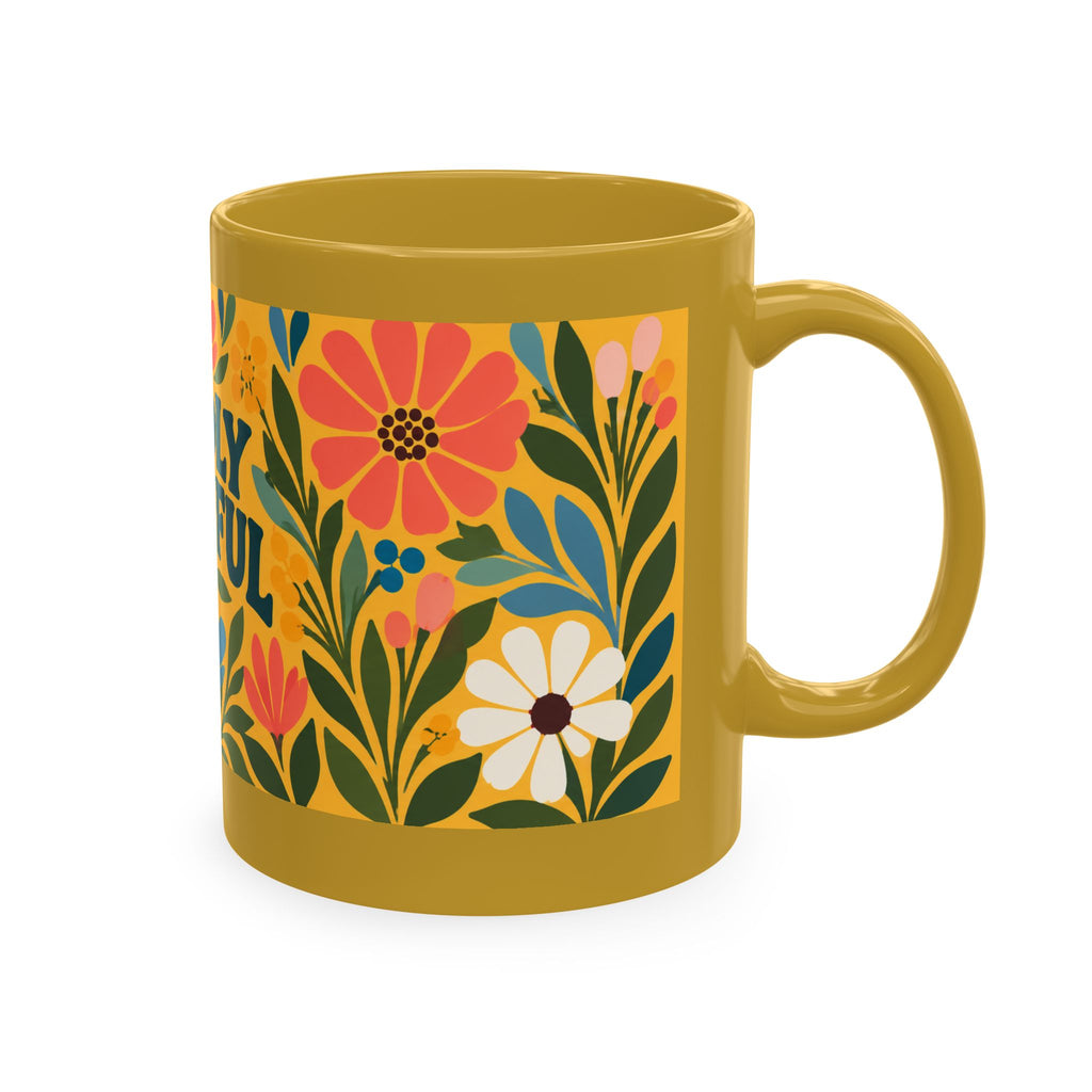 Wildly Hopeful Ceramic Mug – Floral Retro Inspirational Coffee Cup