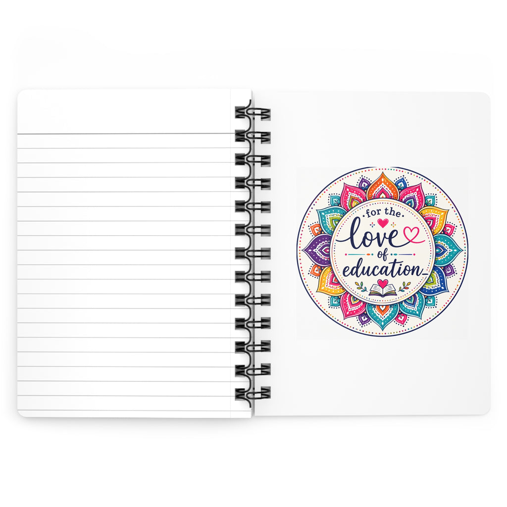 Spiral Journal — "Coffee, Kids, Chaos & Hope" Colorful Inspirational Notebook for Teachers & Parents