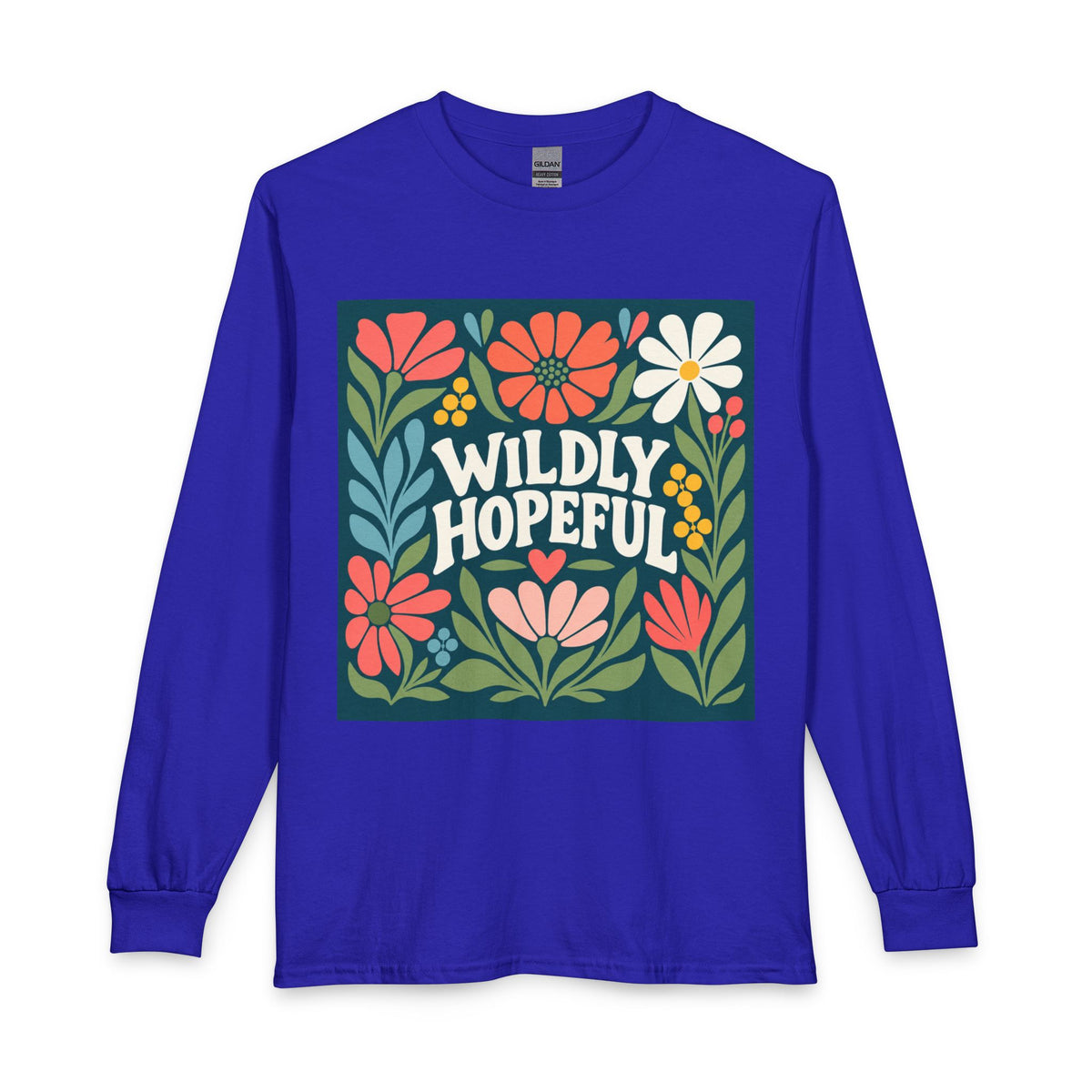 Wildly Hopeful Retro Floral Long Sleeve Tee