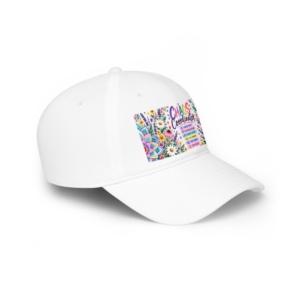 Chaos Coordinator Floral Baseball Cap — Funny Mom Gift