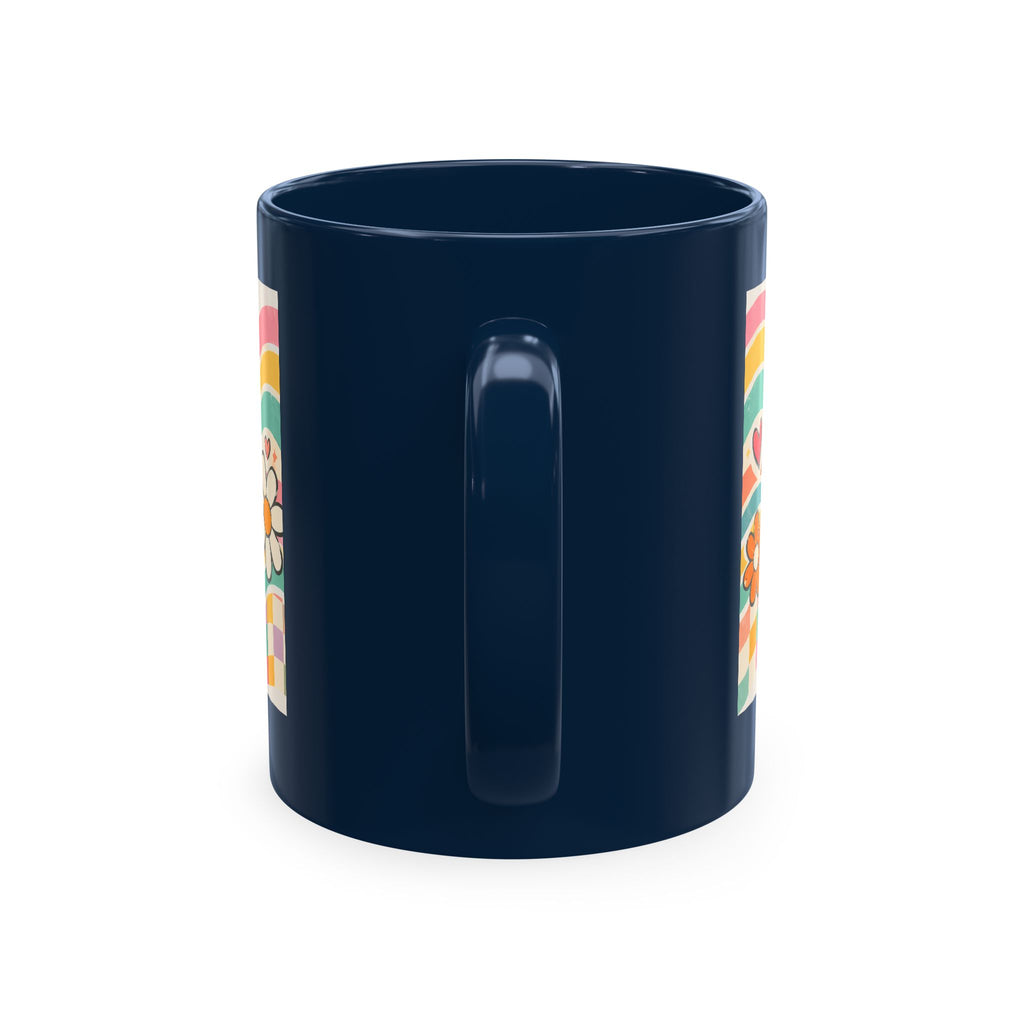 Coffee Kids Chaos & Hope Ceramic Mug — Retro Floral Teacher/Counselor/School Staff/Mom Coffee Cup