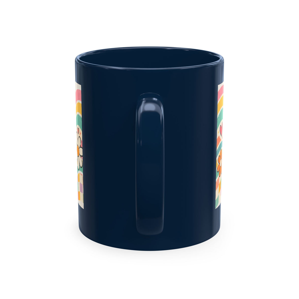 Coffee Kids Chaos & Hope Ceramic Mug — Retro Floral Teacher/Counselor/School Staff/Mom Coffee Cup