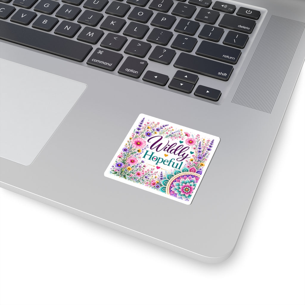 Wildly Hopeful Floral Sticker – Inspirational Kiss-Cut Vinyl Decal