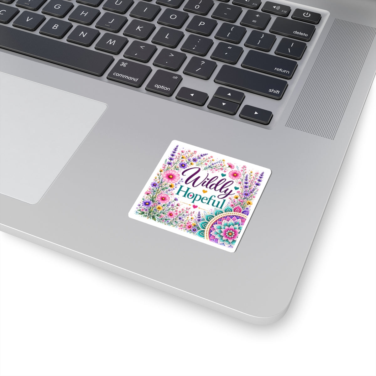 Wildly Hopeful Floral Sticker – Inspirational Kiss-Cut Vinyl Decal