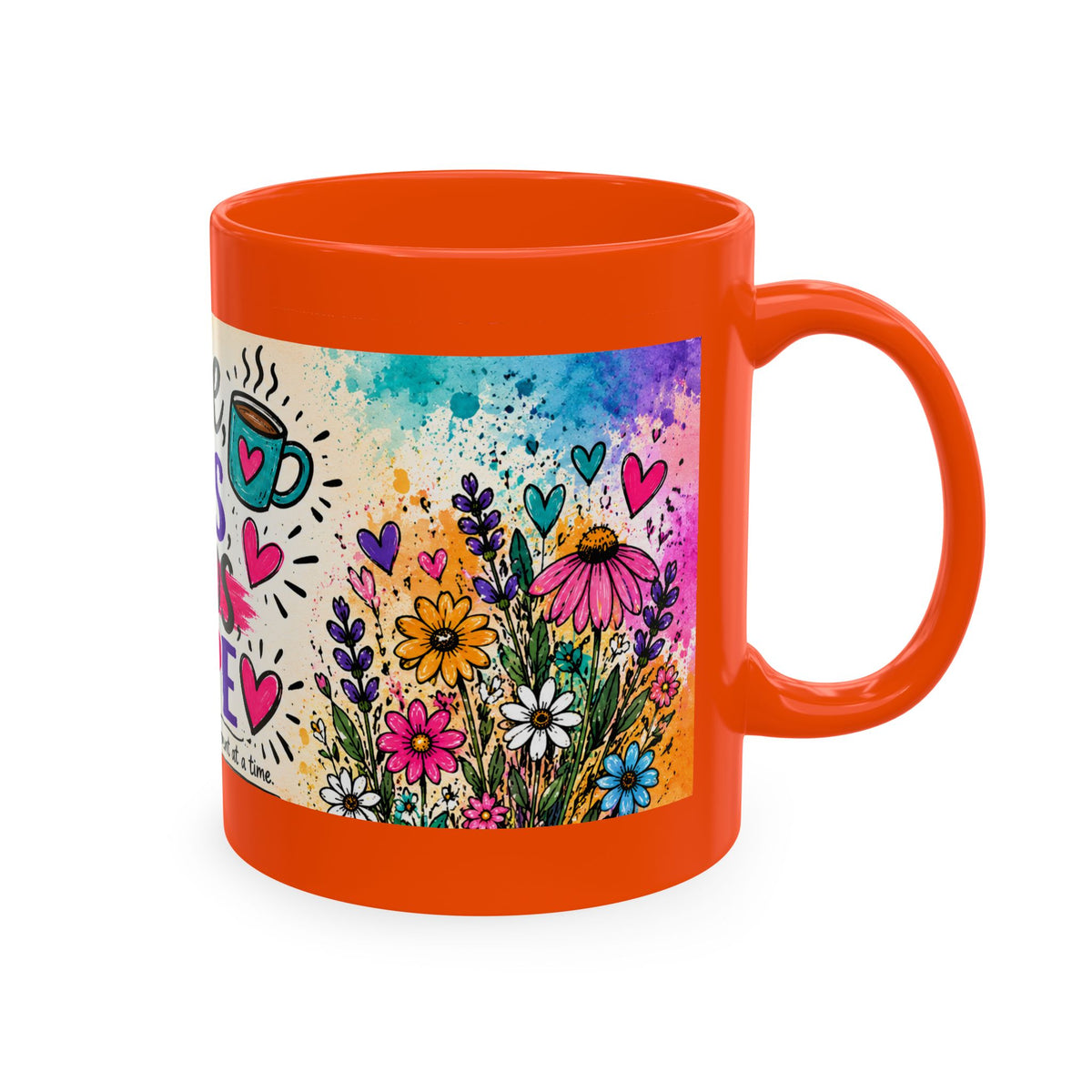 Coffee, Kids, Chaos & Hope Ceramic Mug — Colorful Teacher/Counselor/Principal/Mom Gift