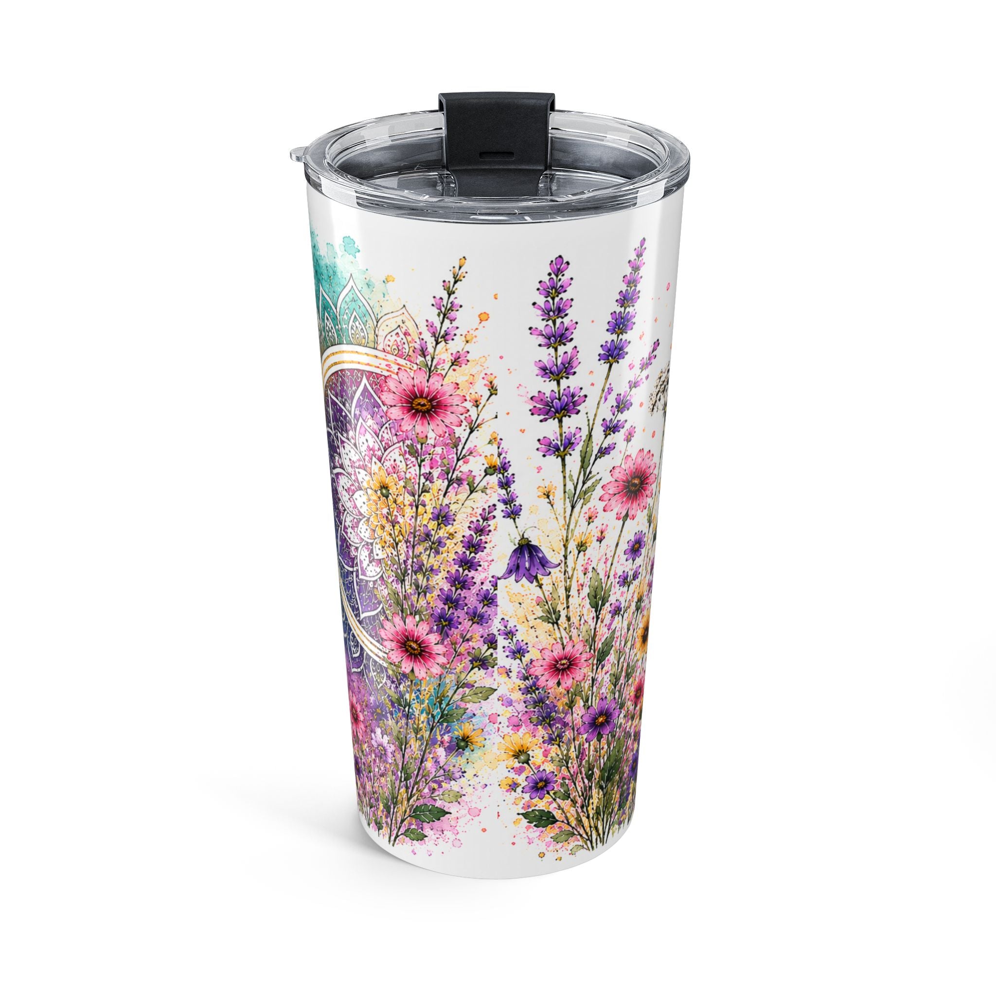 20oz Tumbler - "Coffee. Kids. Chaos. Hope." Floral Travel Cup