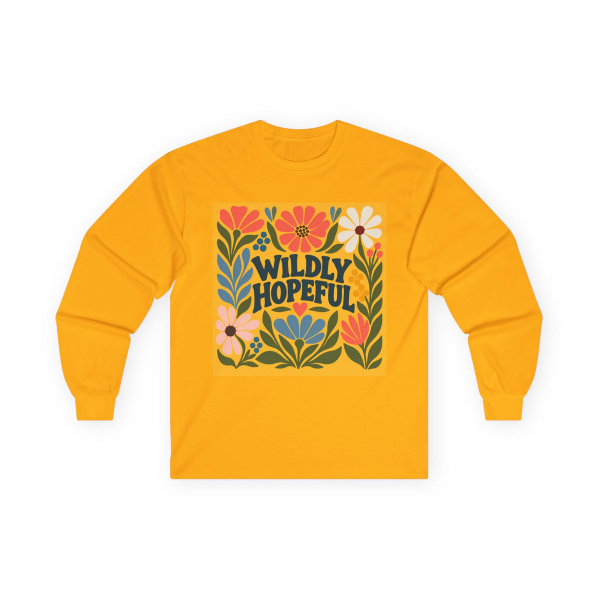 Wildly Hopeful Retro Floral Long Sleeve Tee