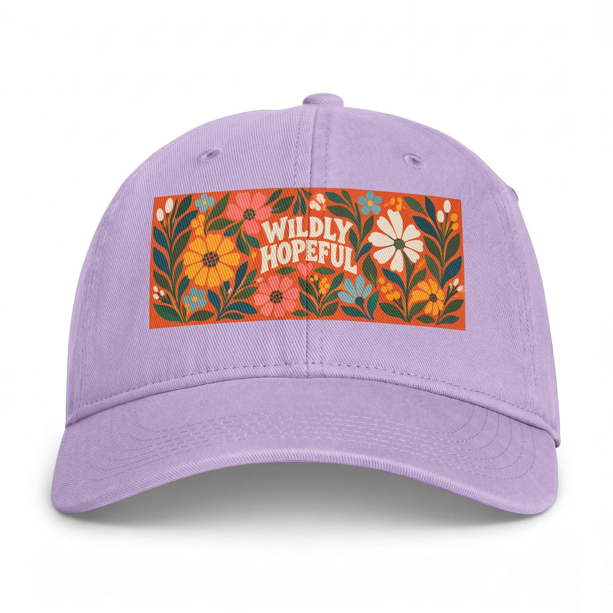 Wildly Hopeful Floral Cap — Embroidered Flower Patch Hat
