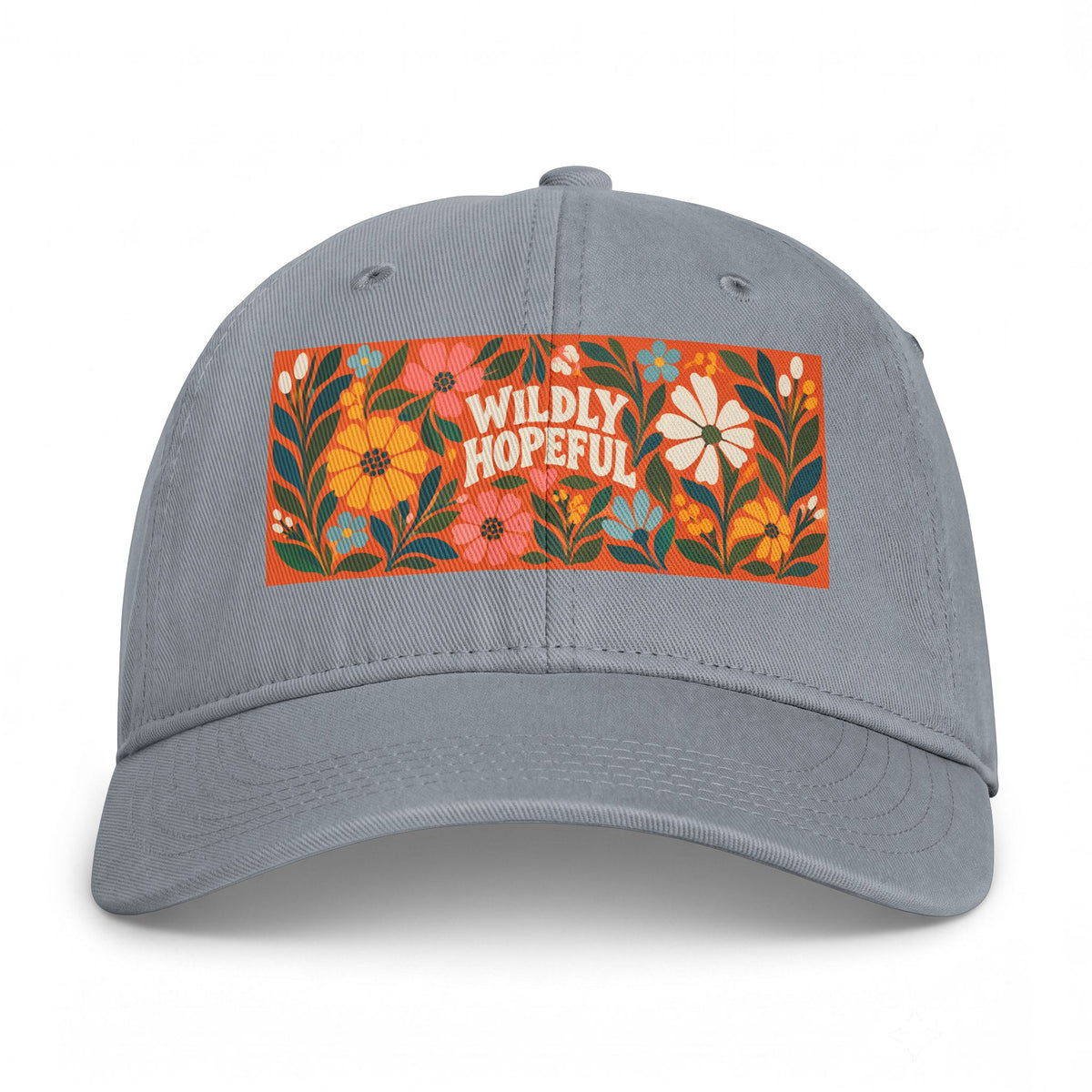 Wildly Hopeful Floral Cap — Embroidered Flower Patch Hat