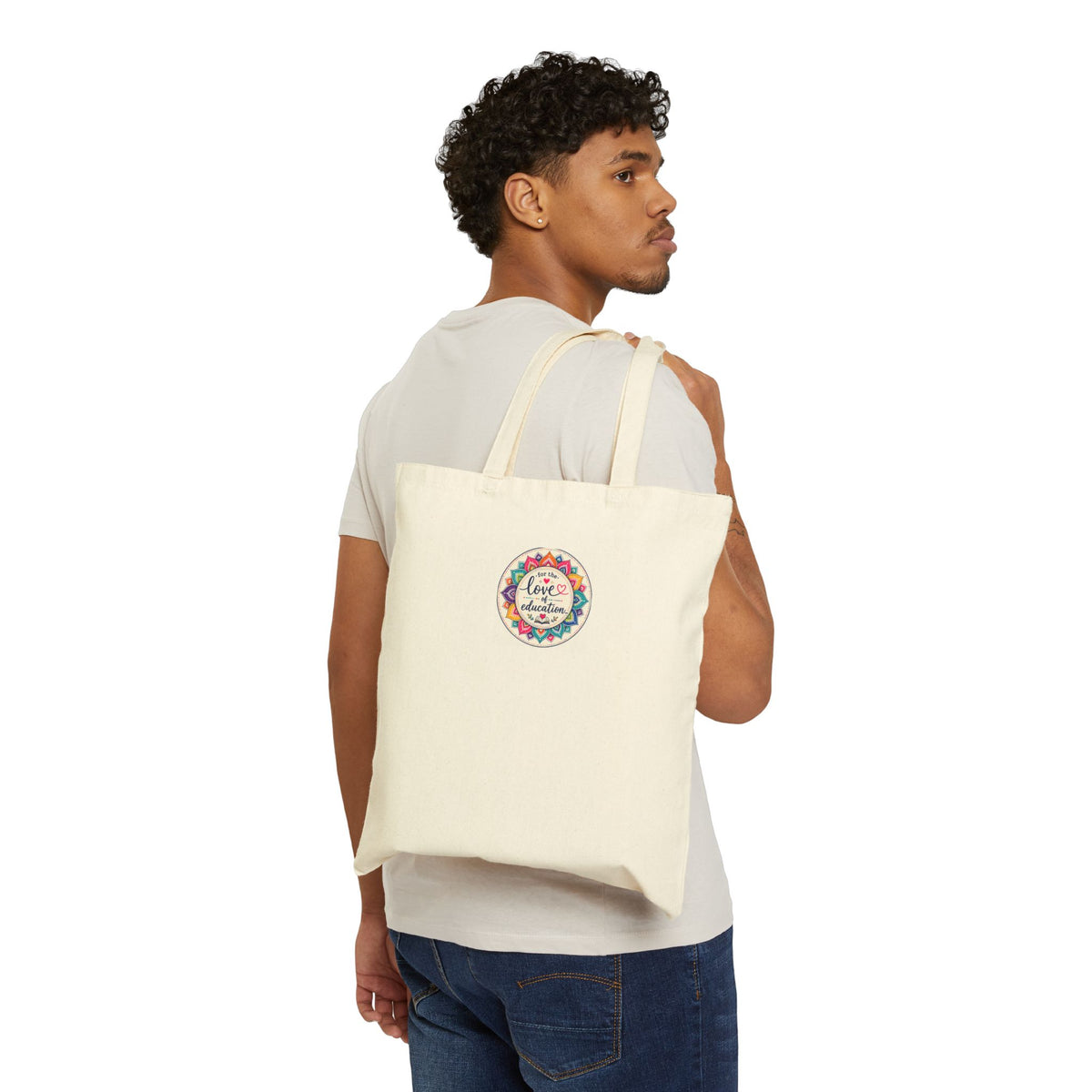 Tote Bag — "Coffee, Kids, Chaos & Hope" Colorful Teacher/Counselor/Parent Tote