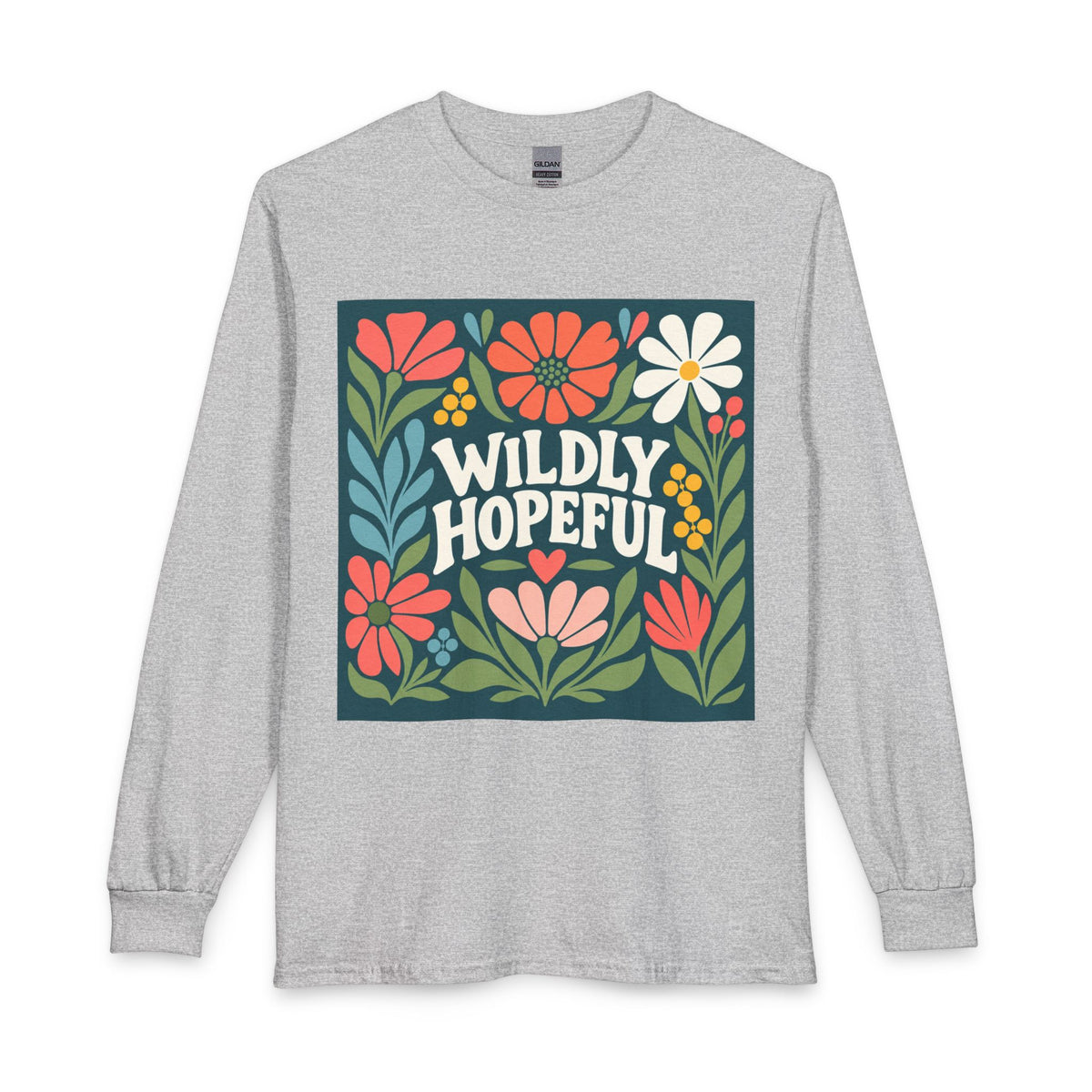Wildly Hopeful Retro Floral Long Sleeve Tee