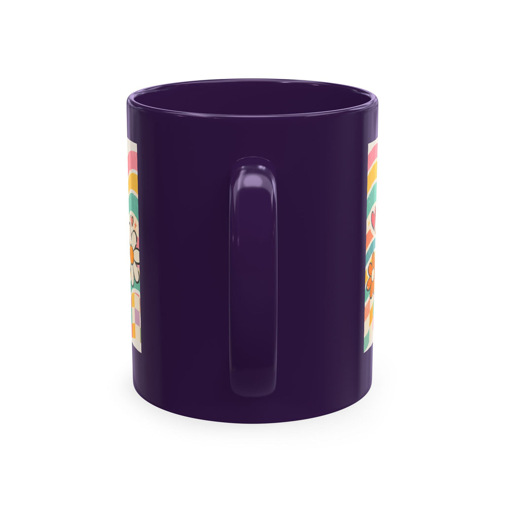 Coffee Kids Chaos & Hope Ceramic Mug — Retro Floral Teacher/Counselor/School Staff/Mom Coffee Cup