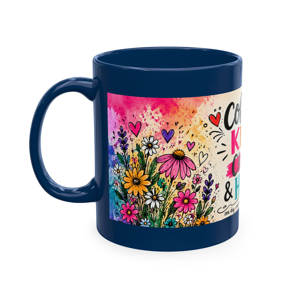 Coffee, Kids, Chaos & Hope Ceramic Mug — Colorful Teacher/Counselor/Principal/Mom Gift
