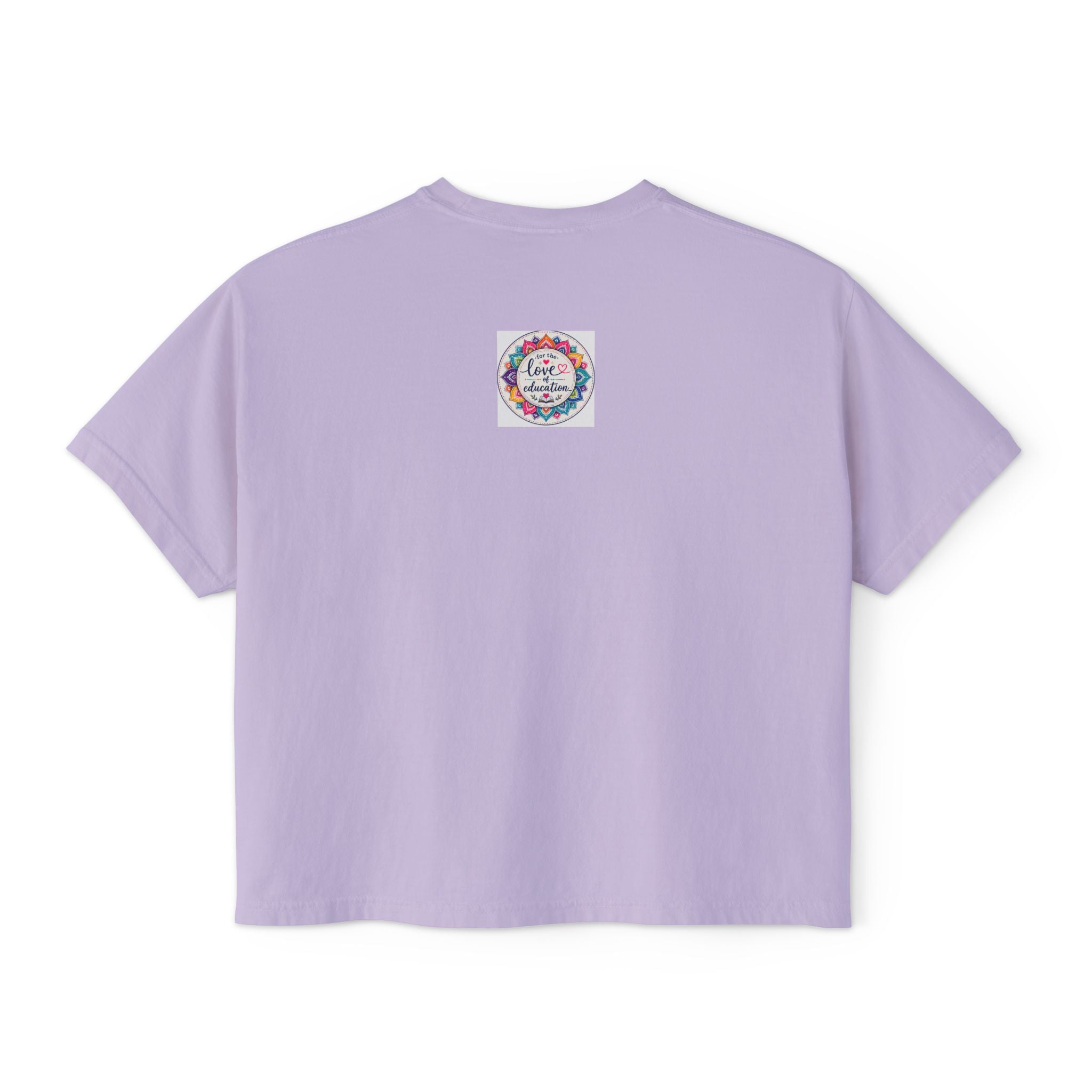 Women’s Boxy Tee — “Coffee, Kids, Chaos, Hope” Floral Graphic