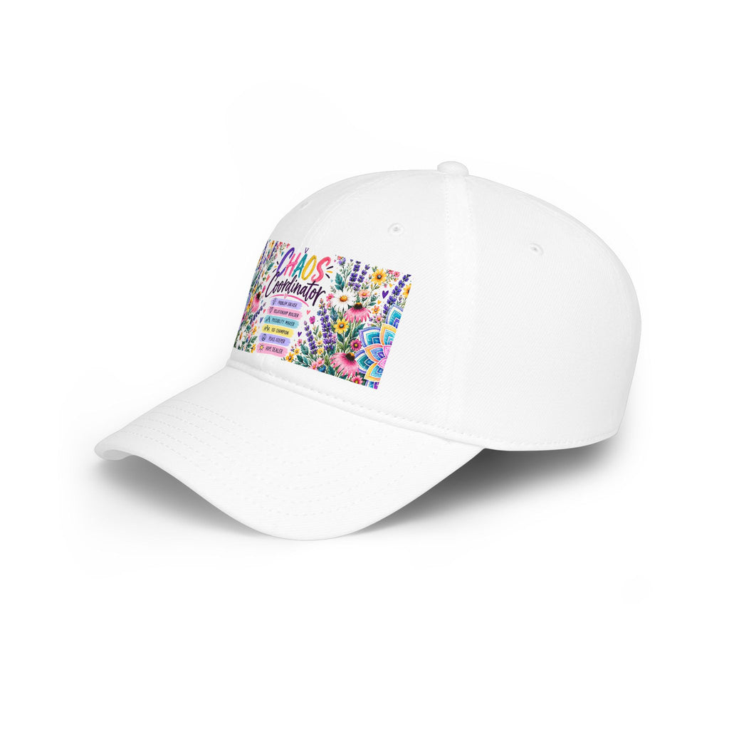 Chaos Coordinator Floral Baseball Cap — Funny Mom Gift