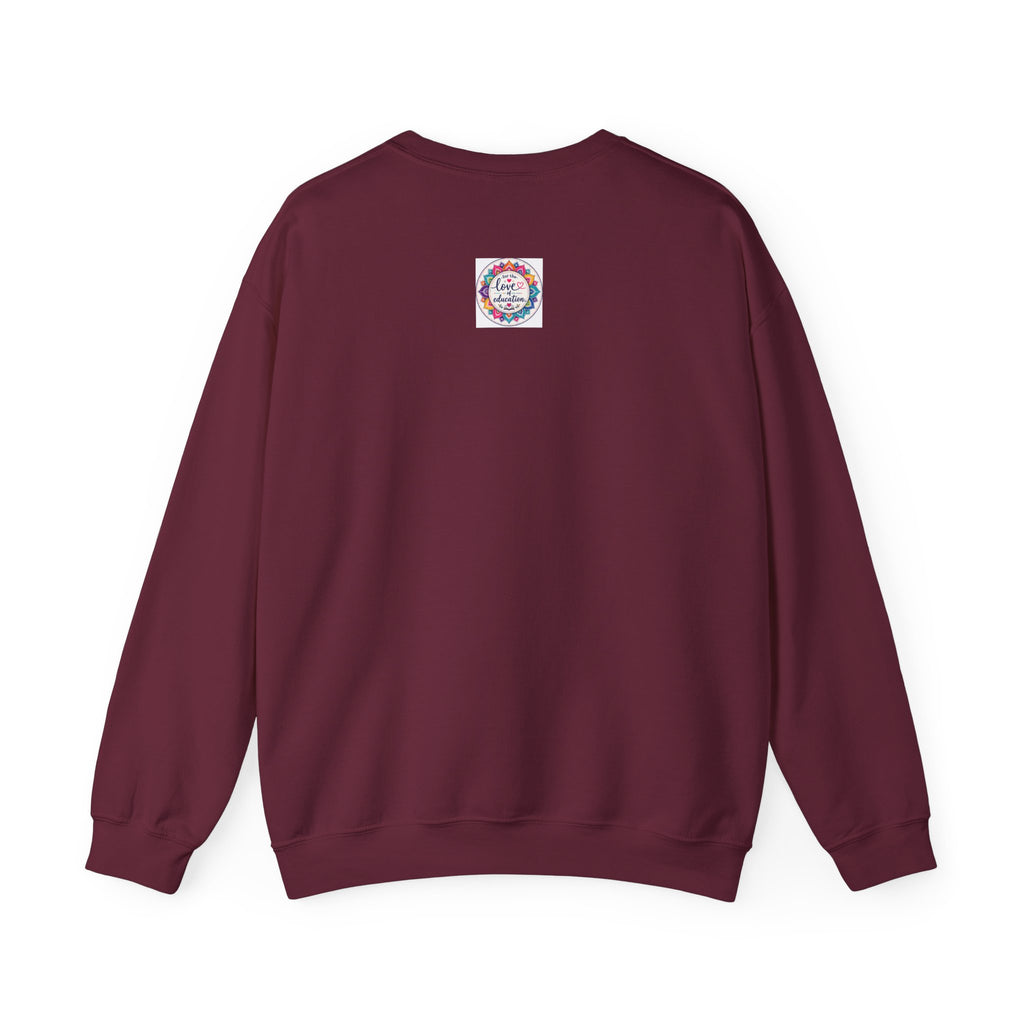Coffee, Kids, Chaos & Hope Crewneck Sweatshirt — Colorful Educator/Counselor/Mom Life Pullover