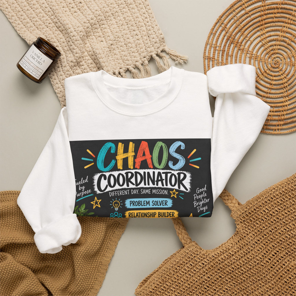 Chaos Coordinator Sweatshirt — Funny Teacher/Parent Gift Crewneck