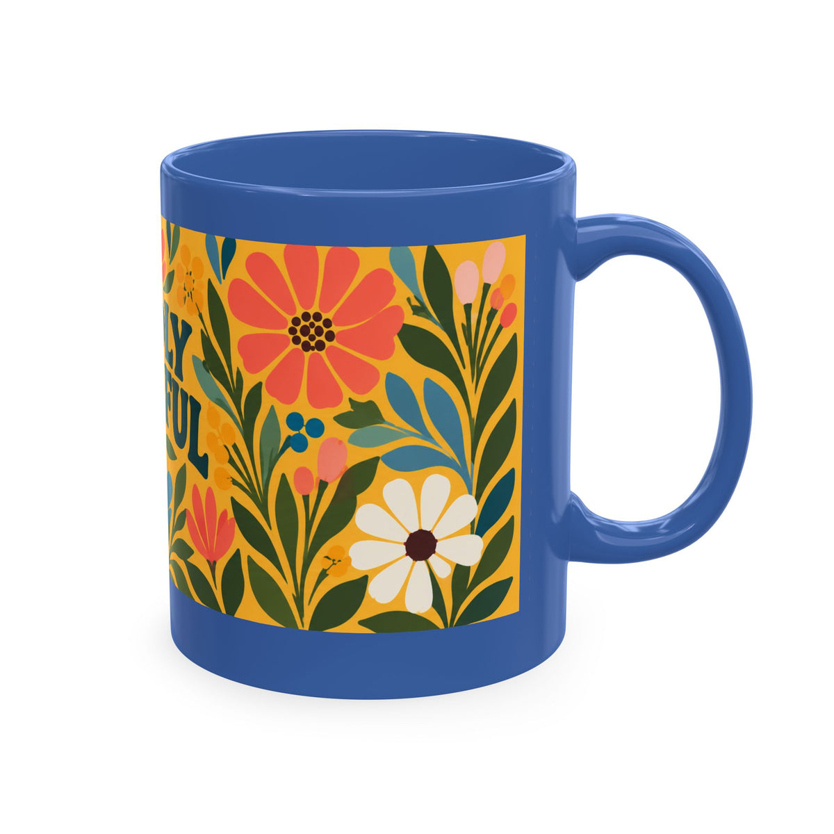 Wildly Hopeful Ceramic Mug – Floral Retro Inspirational Coffee Cup