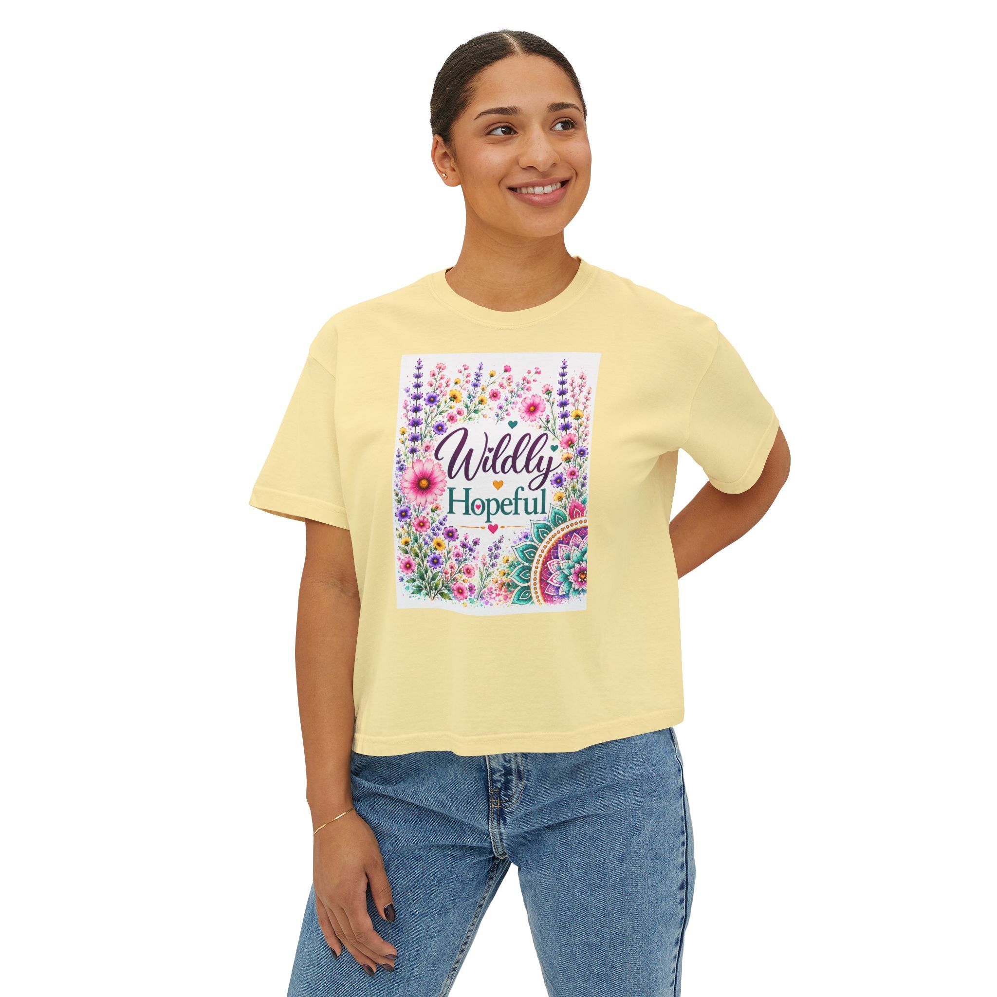 Wildly Hopeful Floral Boxy Tee