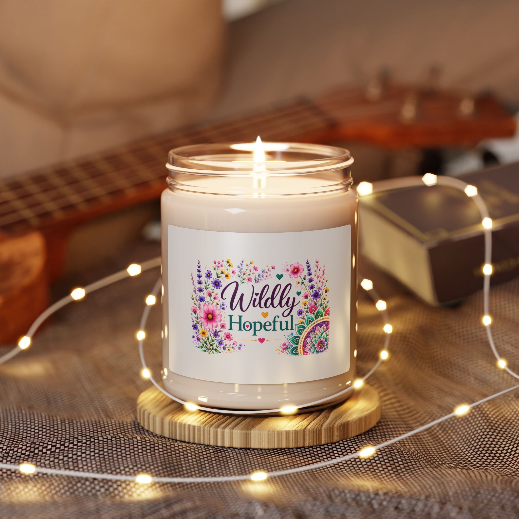 Soy Candle — "Wildly Hopeful" Floral Scented 9oz