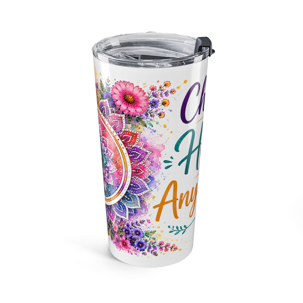 20oz Inspirational Tumbler — "Choose Hope Anyway" Floral Travel Cup