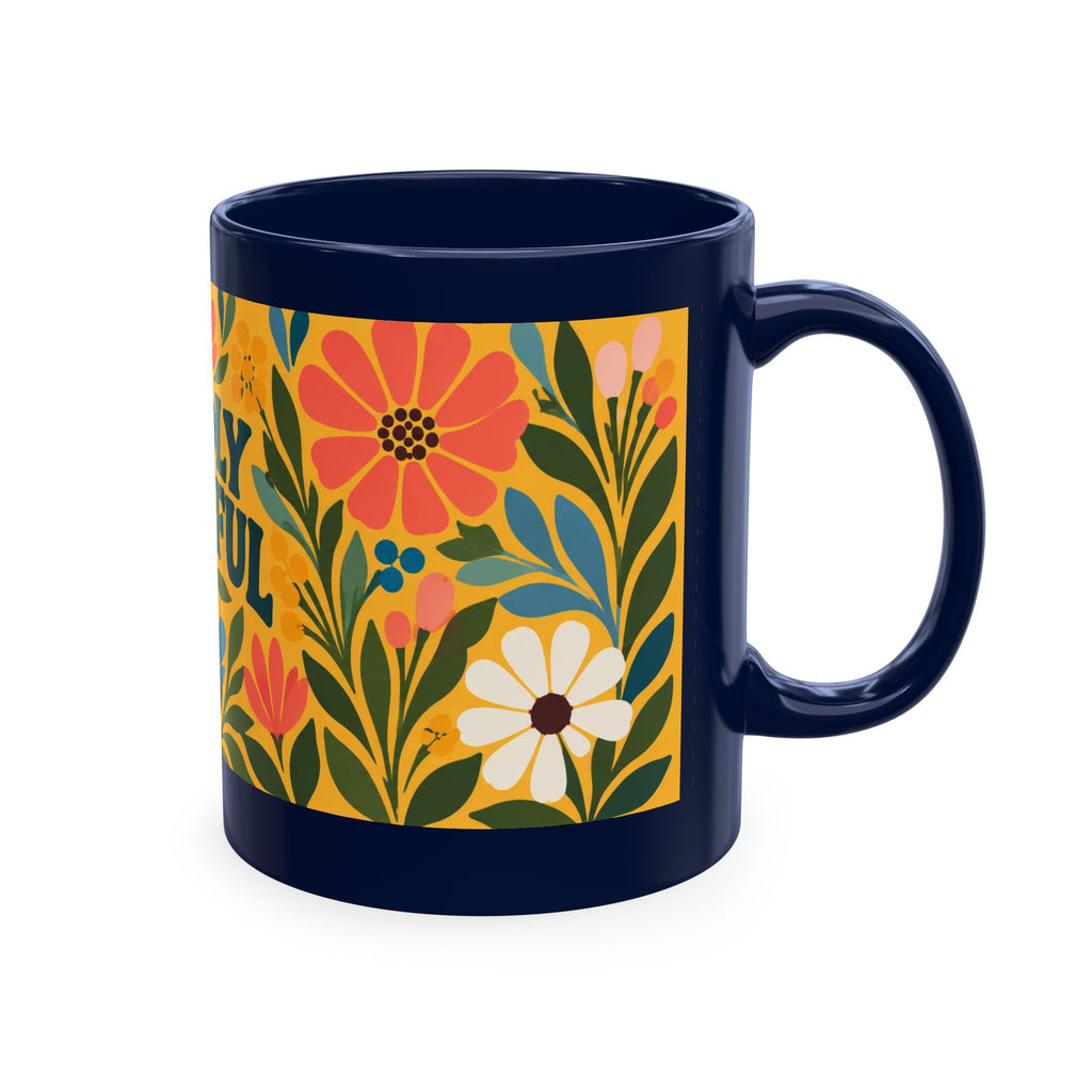 Wildly Hopeful Ceramic Mug – Floral Retro Inspirational Coffee Cup