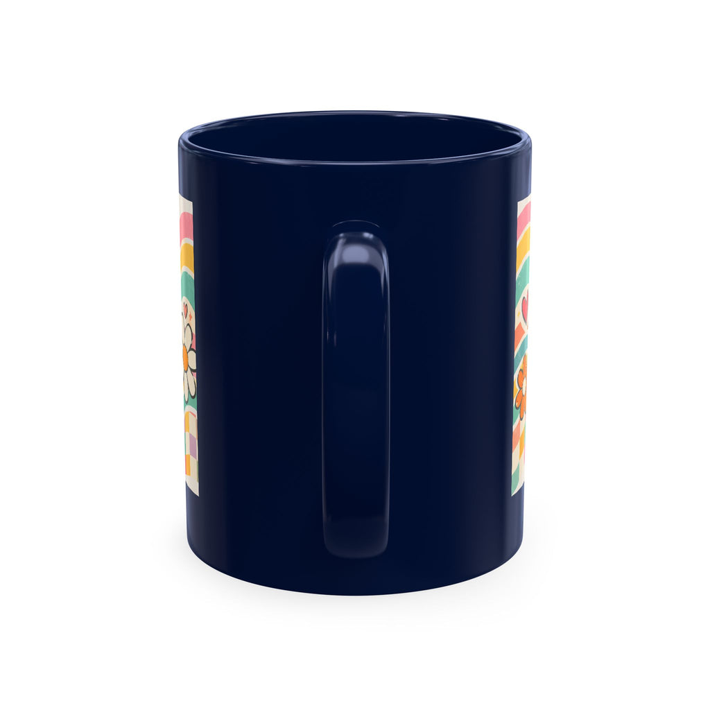 Coffee Kids Chaos & Hope Ceramic Mug — Retro Floral Teacher/Counselor/School Staff/Mom Coffee Cup