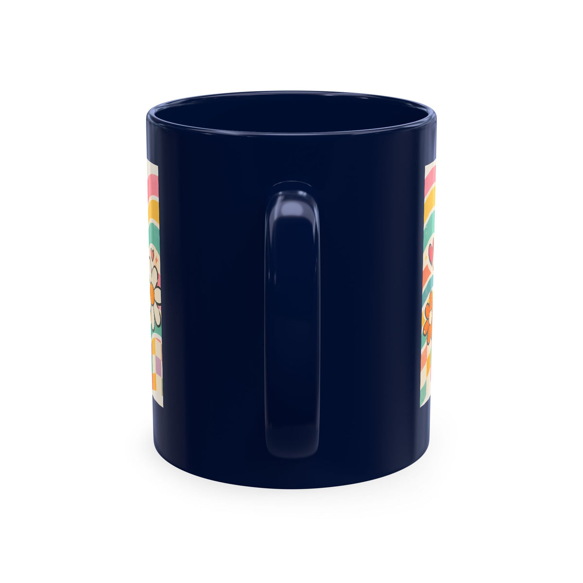 Coffee Kids Chaos & Hope Ceramic Mug — Retro Floral Teacher/Counselor/School Staff/Mom Coffee Cup