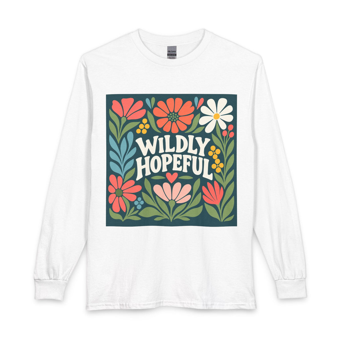 Wildly Hopeful Retro Floral Long Sleeve Tee