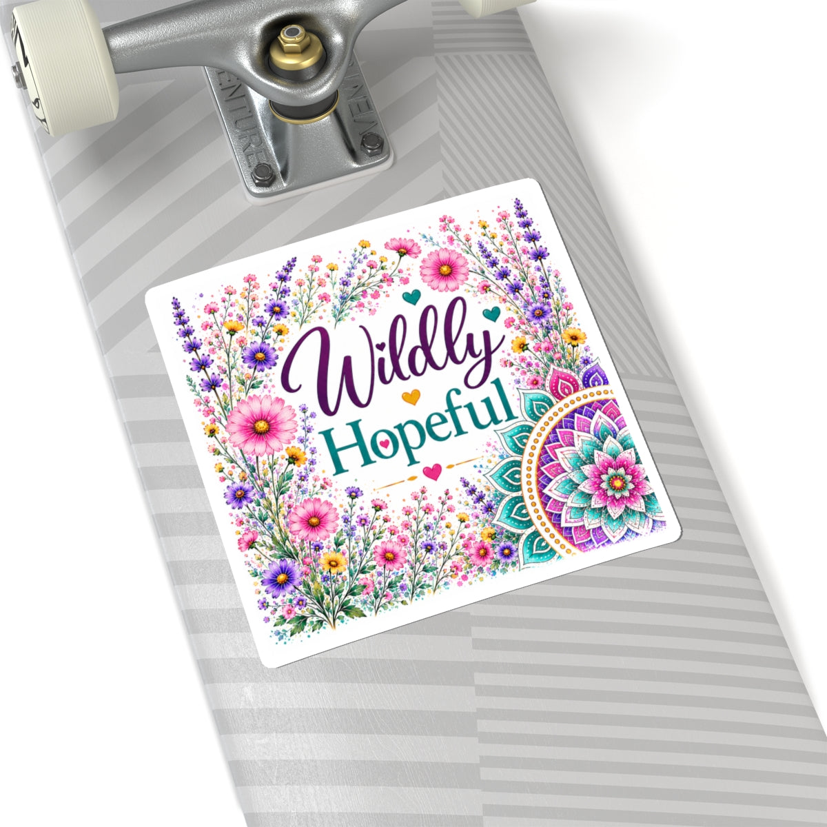 Wildly Hopeful Floral Sticker – Inspirational Kiss-Cut Vinyl Decal