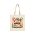 Tote Bag — "Coffee, Kids, Chaos & Hope" Colorful Teacher/Counselor/Parent Tote
