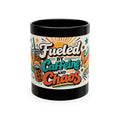 Fueled by Caffeine and Chaos Traditional Ceramic Mug for Coffee lovers, teachers, coaches, counselors, parents