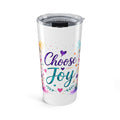 Choose Joy 20oz Tumbler — Floral Mandala Insulated Travel Cup