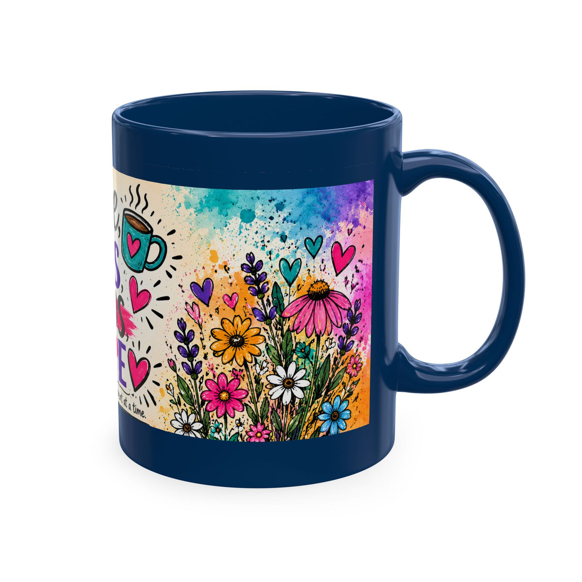 Coffee, Kids, Chaos & Hope Ceramic Mug — Colorful Teacher/Counselor/Principal/Mom Gift