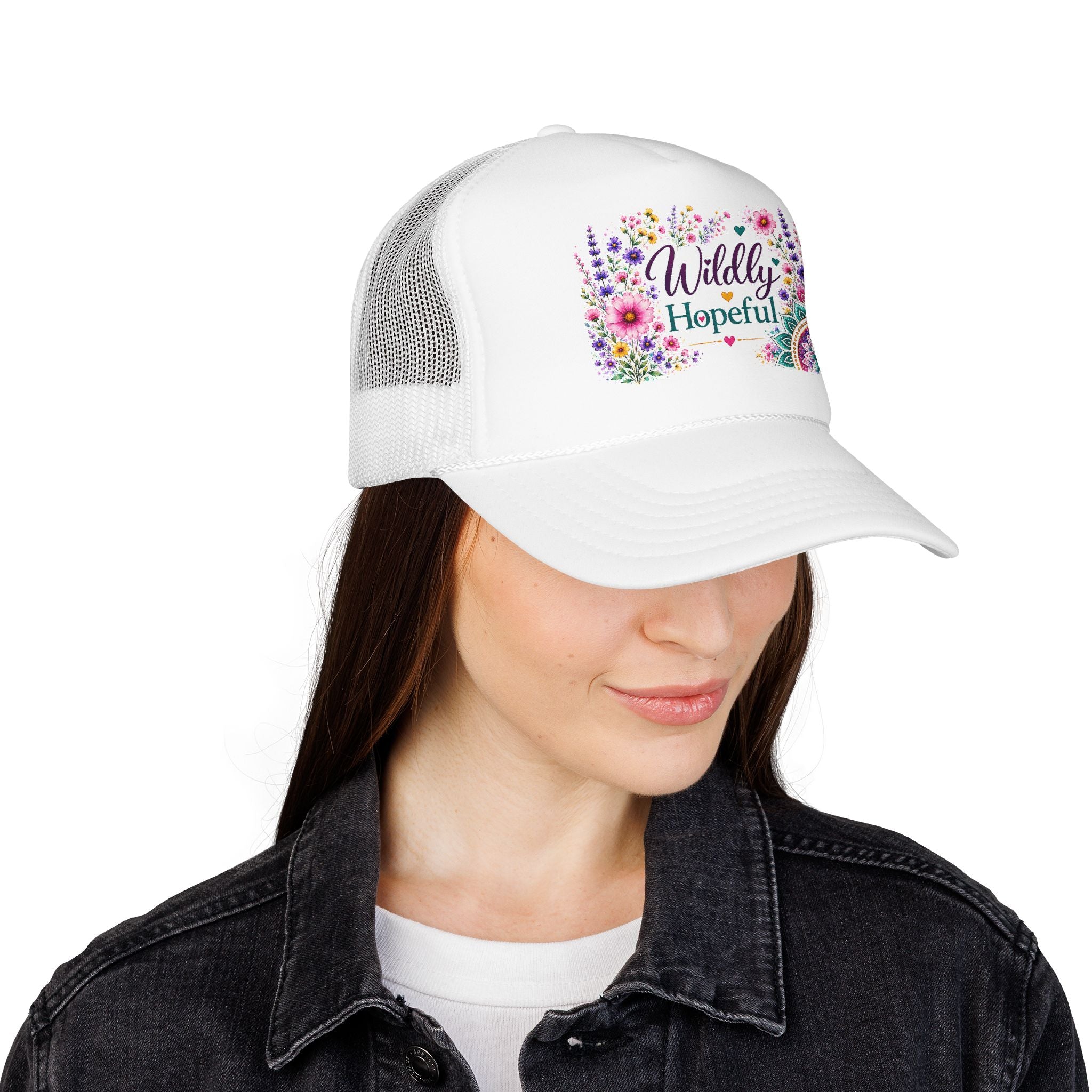 Wildly Hopeful Floral Trucker Hat