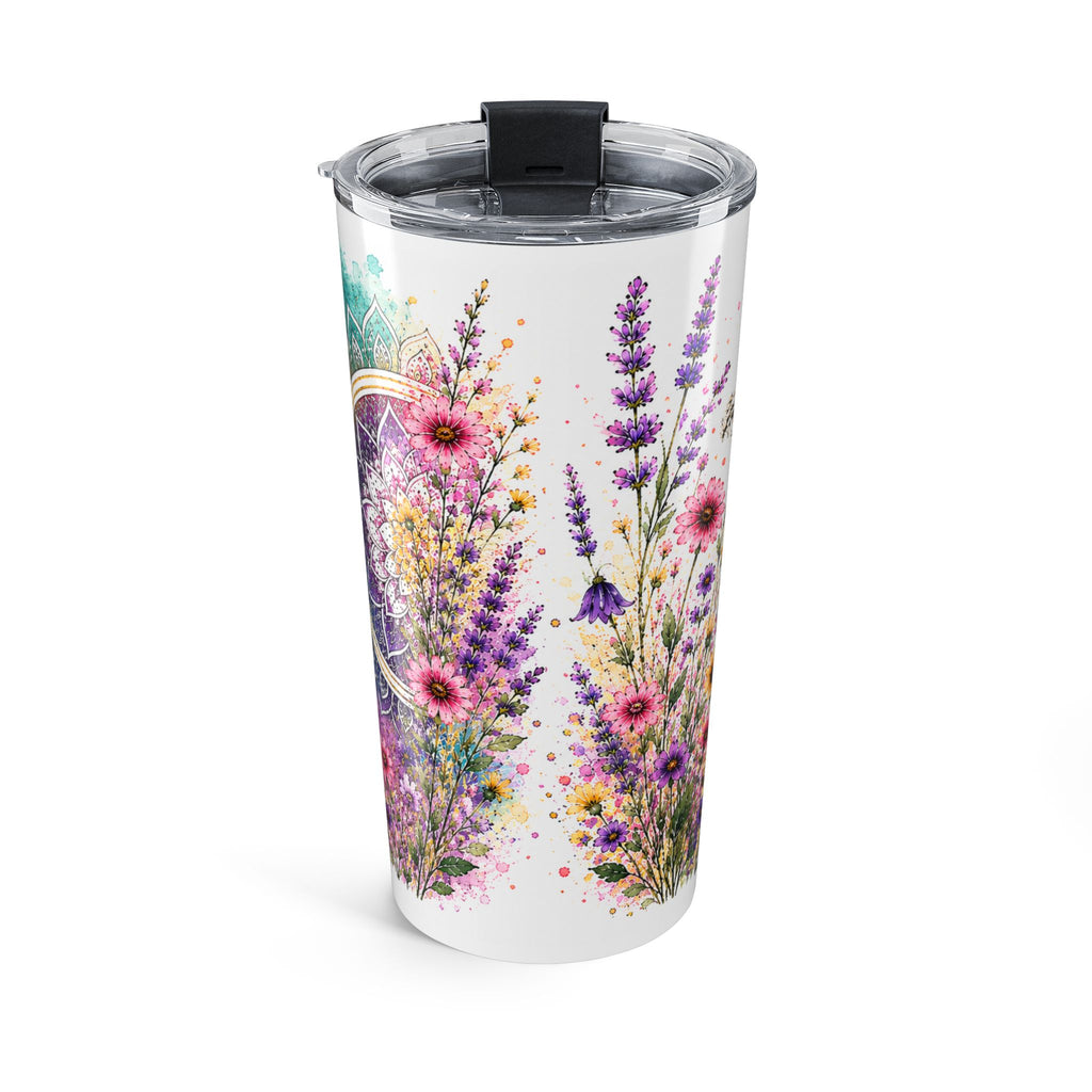 20oz Tumbler - "Coffee. Kids. Chaos. Hope." Floral Travel Cup