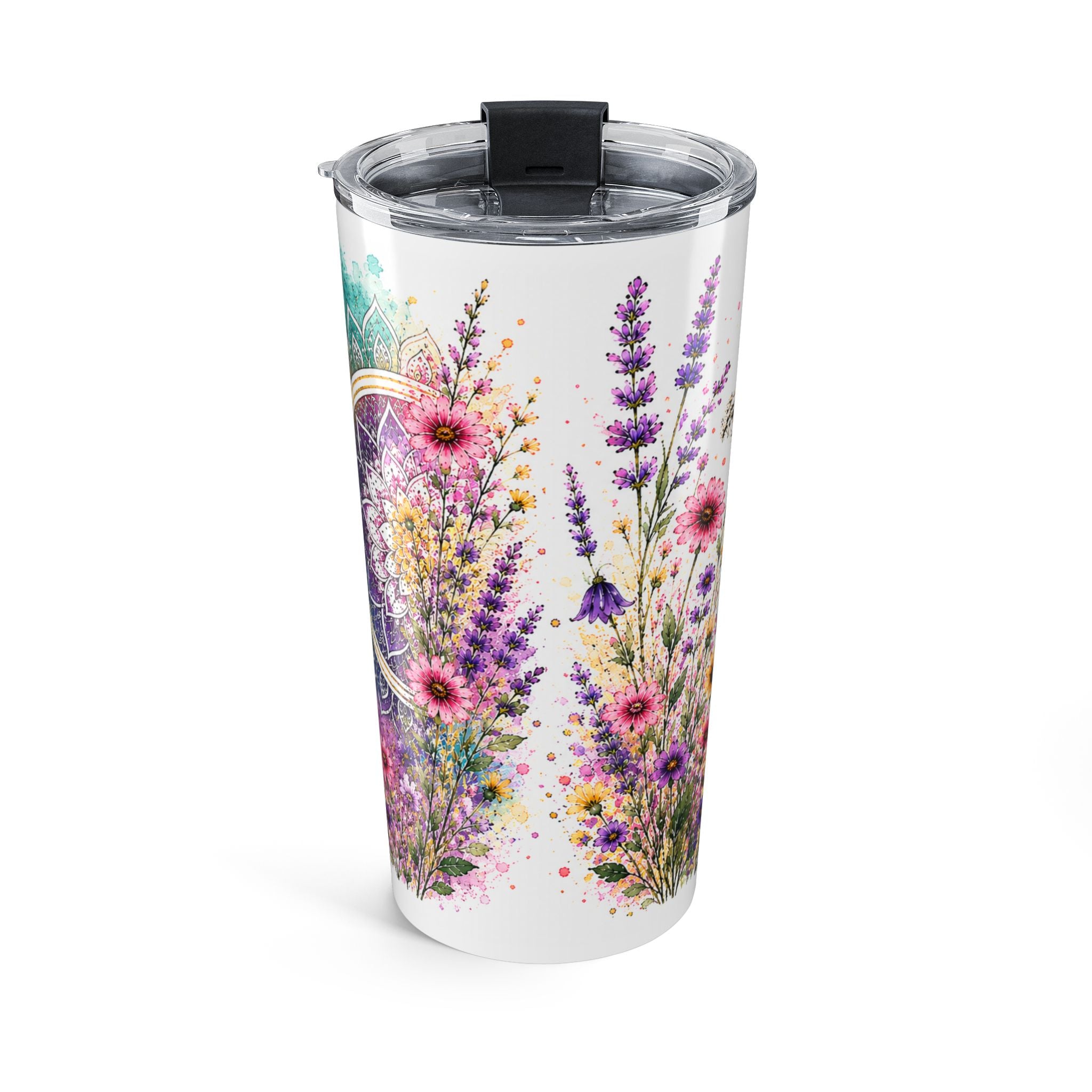 20oz Tumbler - "Coffee. Kids. Chaos. Hope." Floral Travel Cup