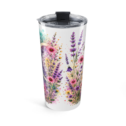 20oz Tumbler - "Coffee. Kids. Chaos. Hope." Floral Travel Cup