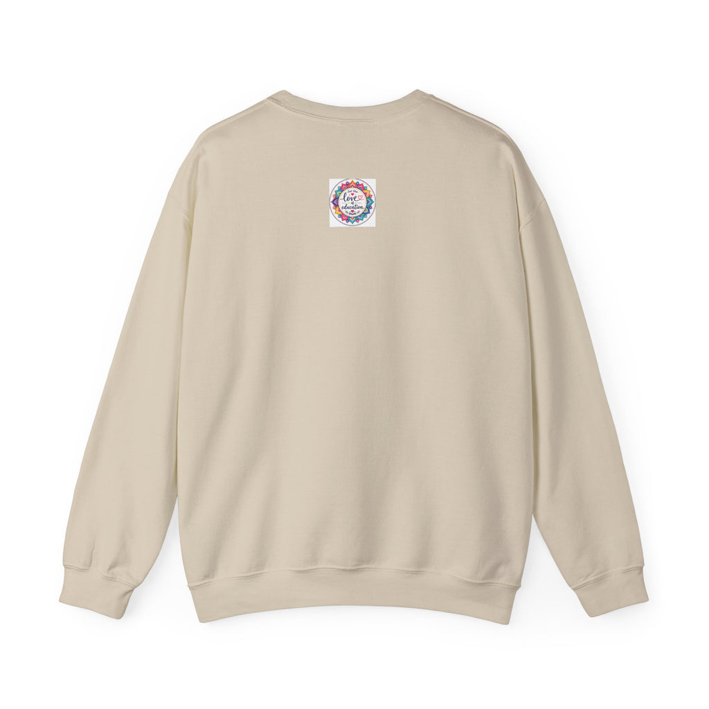 Coffee, Kids, Chaos & Hope Crewneck Sweatshirt — Colorful Educator/Counselor/Mom Life Pullover