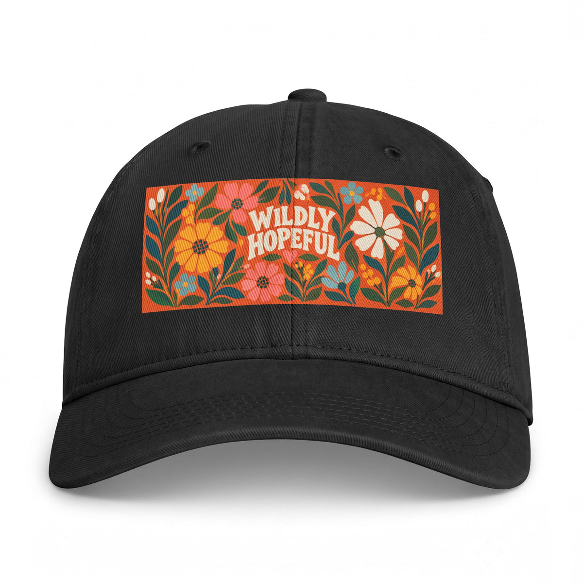 Wildly Hopeful Floral Cap — Embroidered Flower Patch Hat