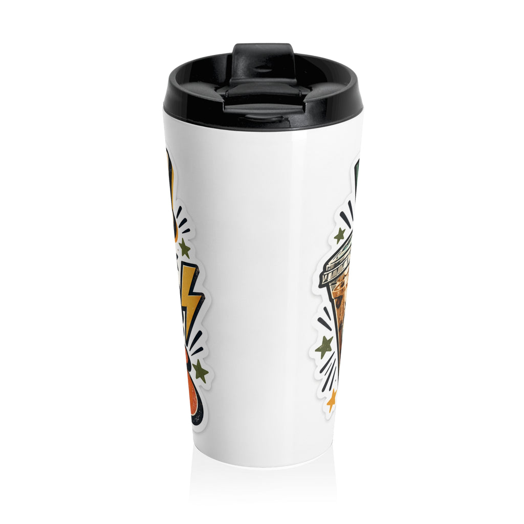 Fuelled by Coffee and Chaos Stainless Steel Travel Mug for Teachers, Dads, Chaos Coordinators