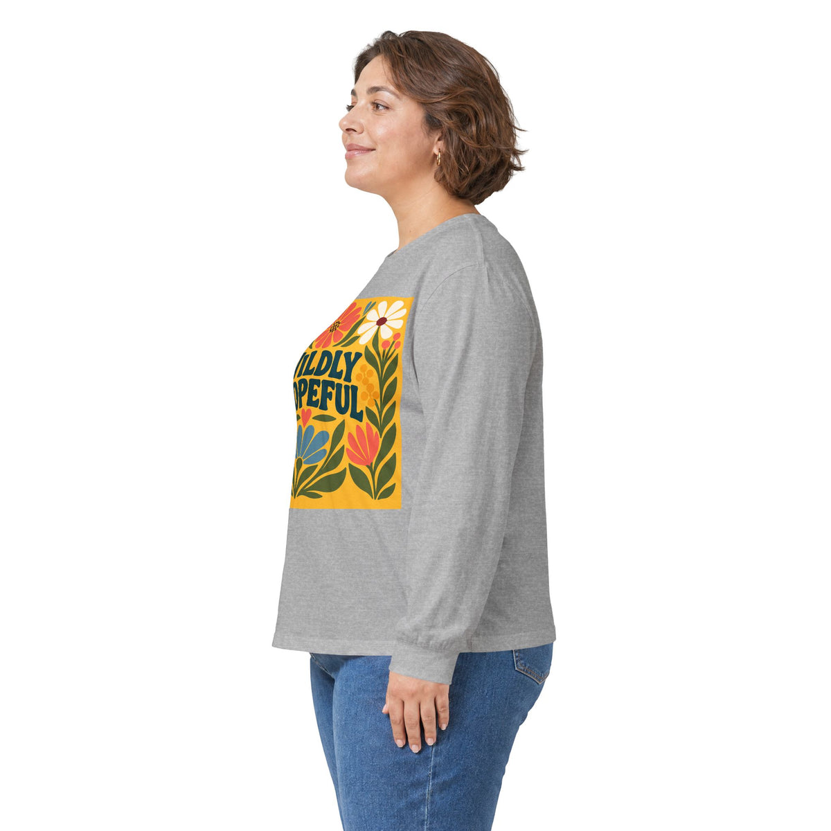 Wildly Hopeful Retro Floral Long Sleeve Tee